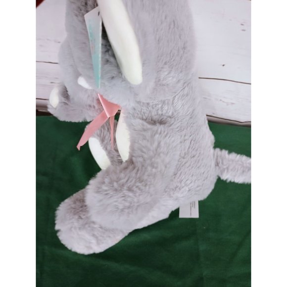 Walgreens Gray Elephant Plush Stuffed Animal Pink Bow Heart On Foot 11" - Picture 4 of 6